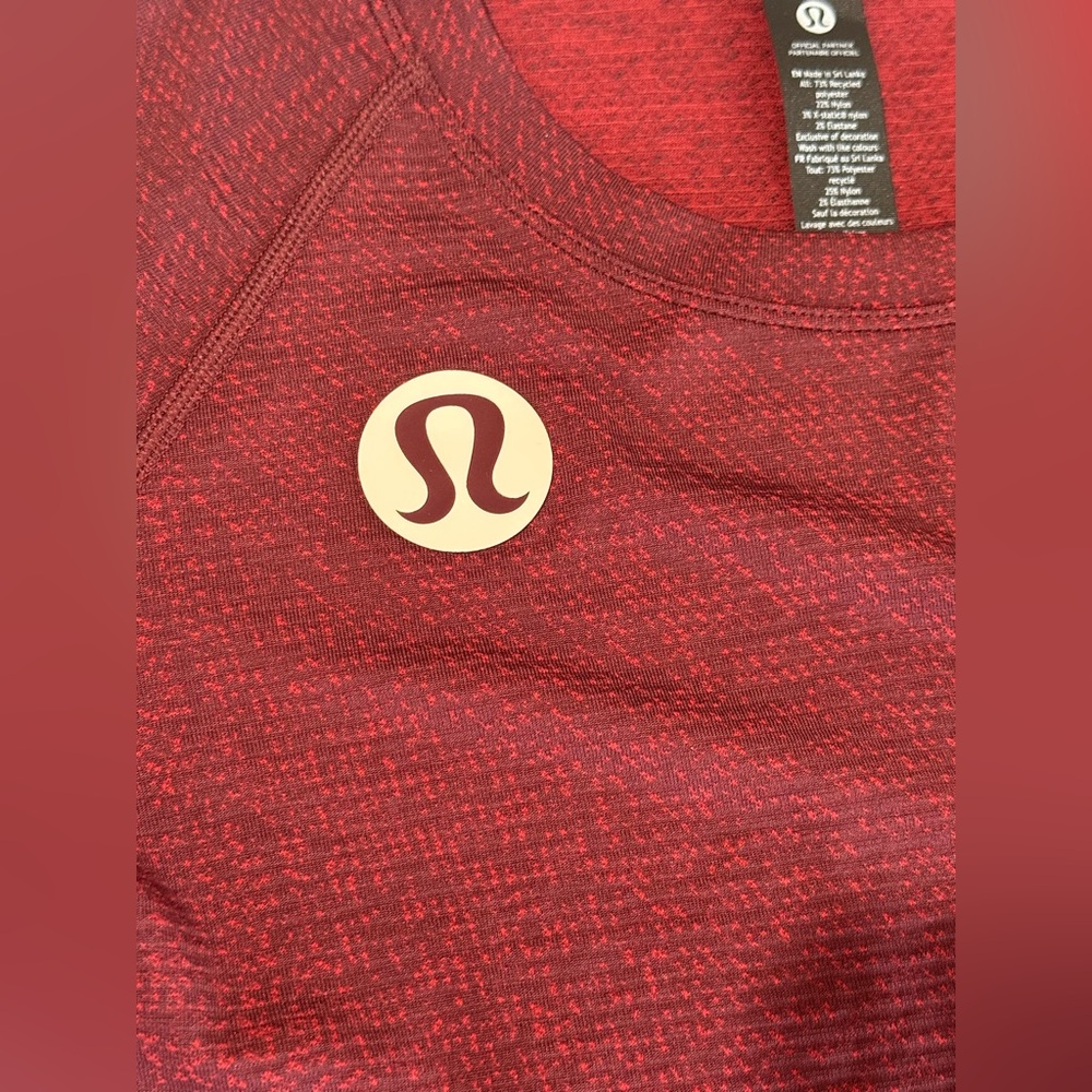 Lululemon 🇨🇦 Team Canada Swiftly Tech Short Sleeve 2.0 Maroon Burgundy Women's 8 - Picture 5 of 13